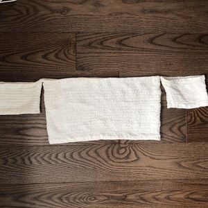 Crop off the shoulder tube top